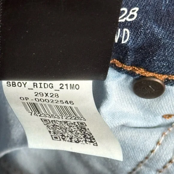 Mott & Bow Slim Straight Boyfriend Jeans | Medium Dark Blue | 29 - Picture 7 of 8